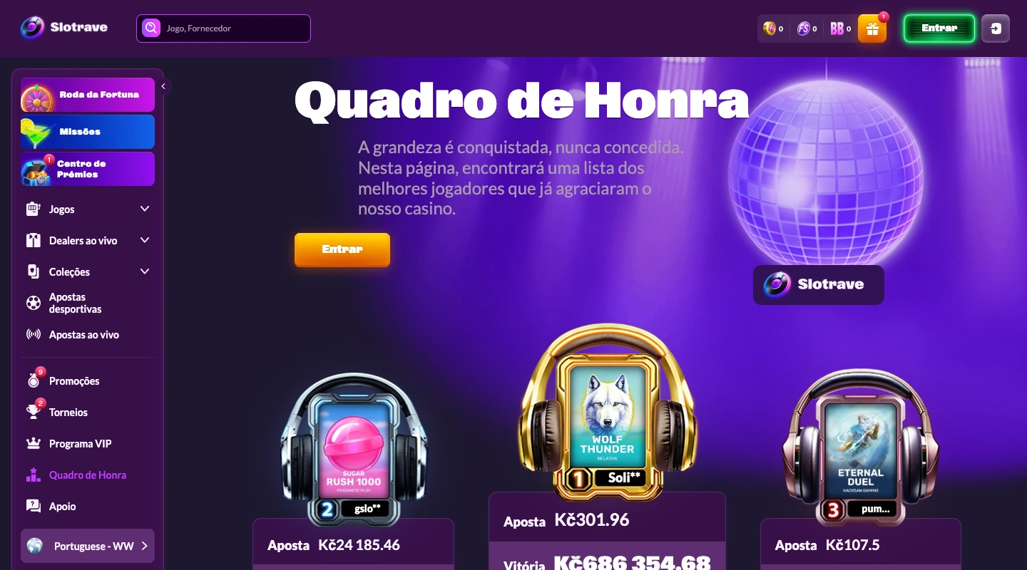 Slotrave Aplicação Móvel